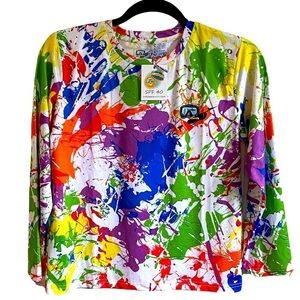 Kids UV Protection SPF 40 Swim Shirt Rashguard‎ Long sleeve loose fit NWT Sz XL